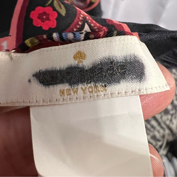 Late Spade Floral black Rectangle Scarf 80 X 30 Aprox  W/Fringe Boho City NWOT - Picture 5 of 9